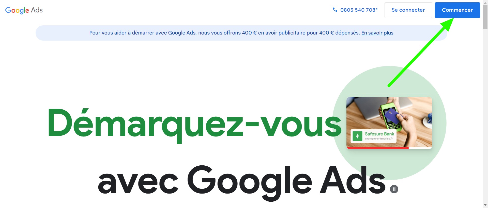 Créer une campagne de pub Google
